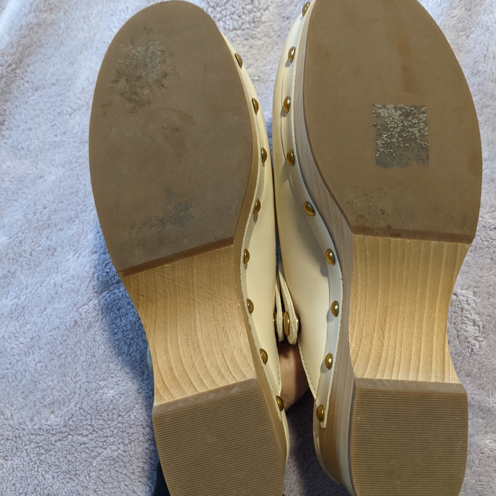 JCREW SWEDISH CLOGS STUDDED LEATHER SZ 7.5 - Picture 6 of 8